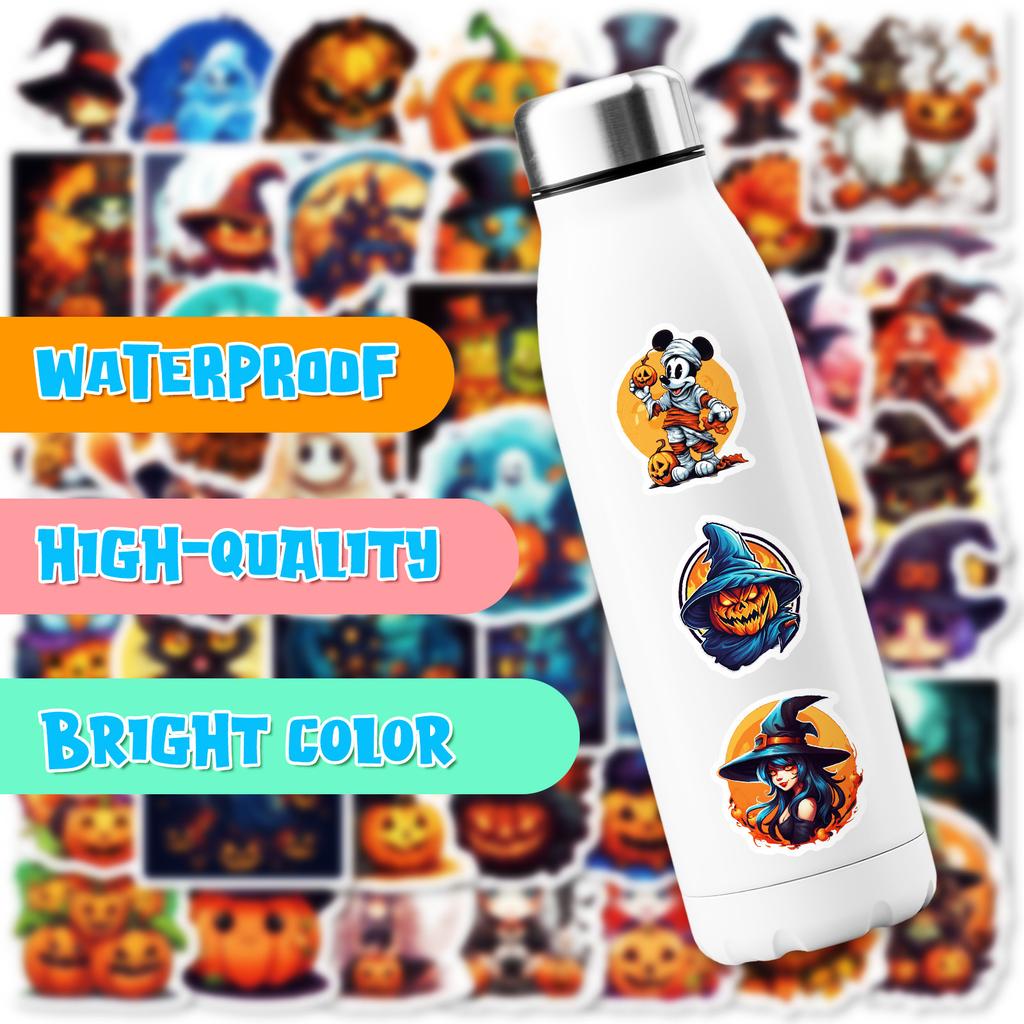 50 Halloween Halloween Pumpkin Witch Sticker Sticker Shein Horror Sticker