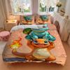3pcs bedding set Pokemon Characters Includes 1 Comforter + 2 Pillowcases, Without Pillow Inserts, Soft Comfortable,a0910209