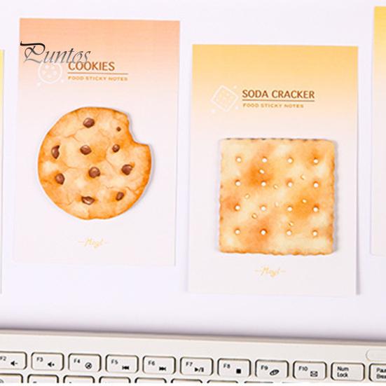 Unieke Post-its Notitieblokken, Grappig Toast Brood Koekje Kaas Ontwerp Schattig Notitieblok, 30 Duidelijk Bedrukte Velletjes/Blok Zelfklevend Notitieblok voor Thuis Kantoor Notebook