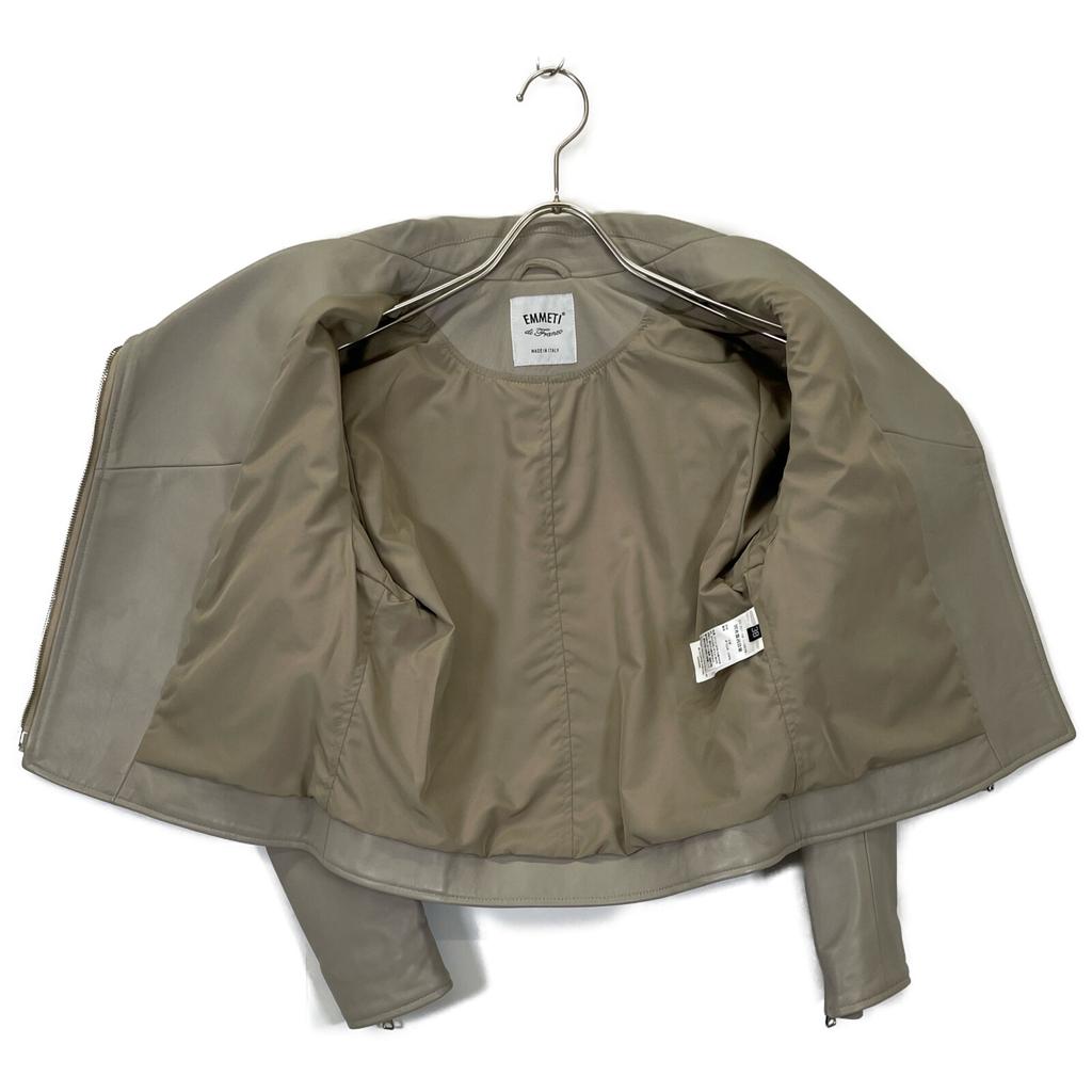 EMMETI Grey 22-207-08-110839 ANNABEL Double Rider Jacket In Lambskin Jacket 38 grayUsed