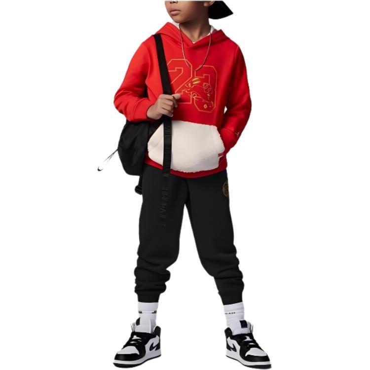 Jordan Kids Casual Sportswear Hooded Moderate FJ9633-010