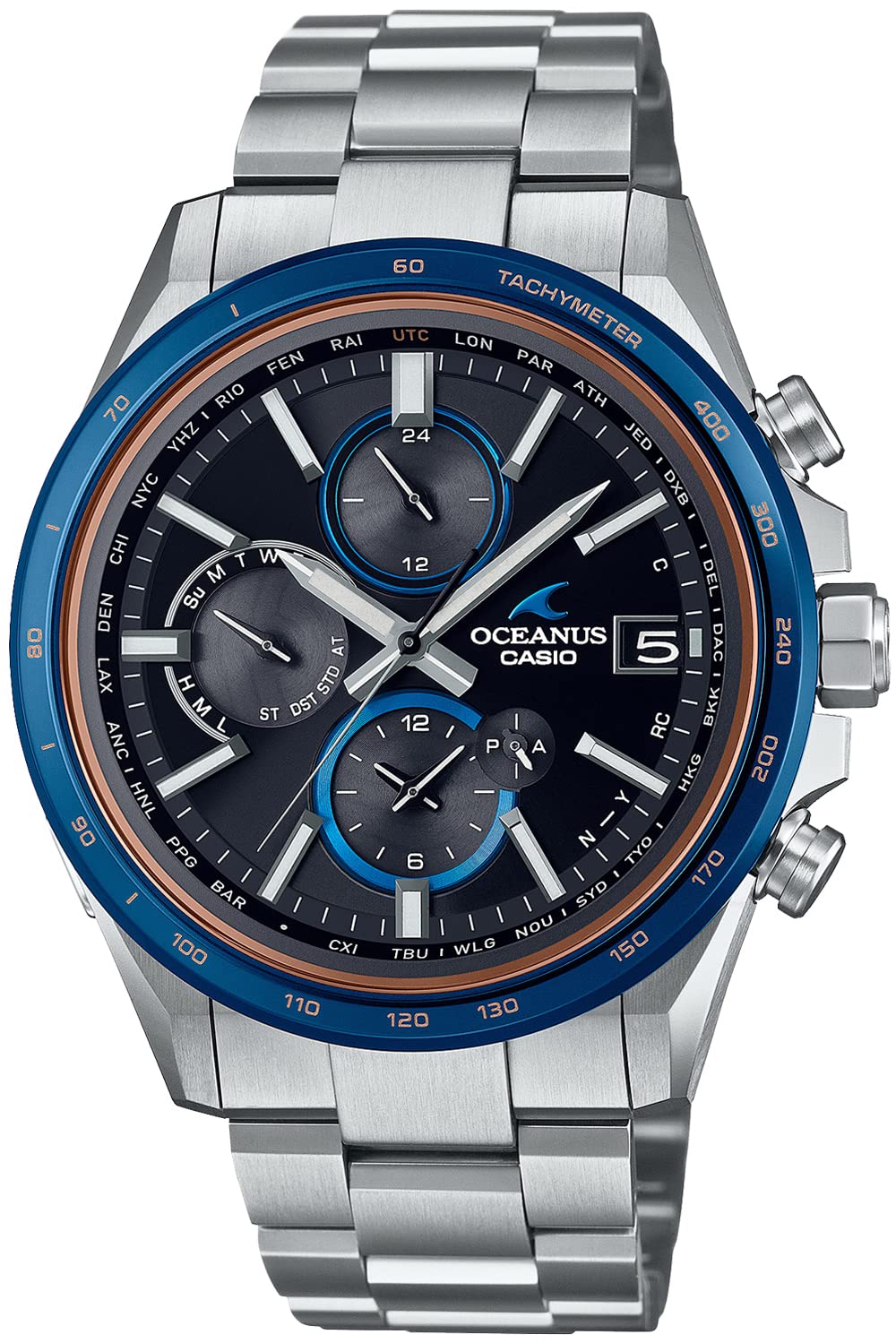 

Годинник Oceanus у класичній лінії Bluetooth оснащений радіоприймачем Solar Silver [Casio] [Made Japan] OCW-T4000D-1AJF для чоловіків