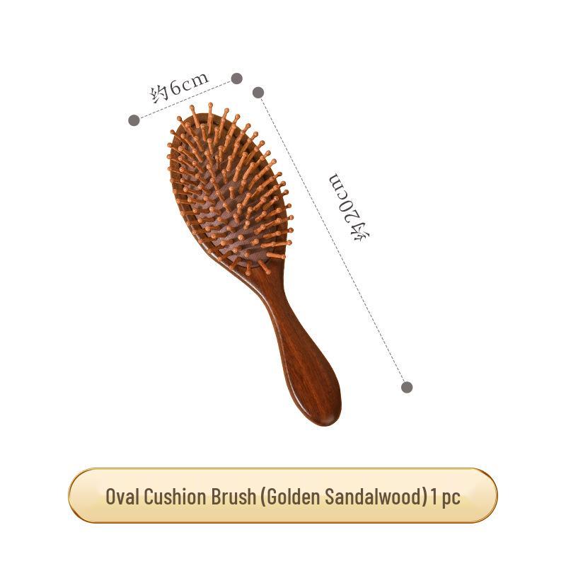 Golden Sandalwood Five-Tooth Meridian Massage Comb