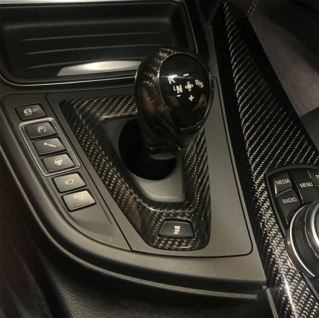 For BMW F80 F82 F87 M3 M4 M2 M5 F83 F85 X5M F86 X6M F13 Real Carbon Fiber Car Gear Shift Knob Cap Cover Sticker Panel Trim