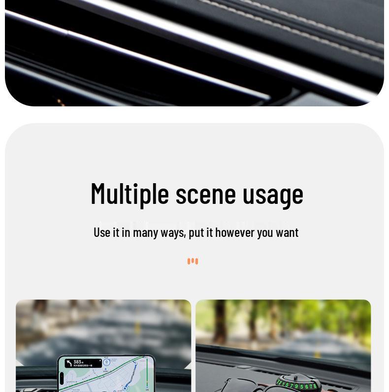Multifunctional Anti-slip Pad & Mobile Holder with Parking Number Plate