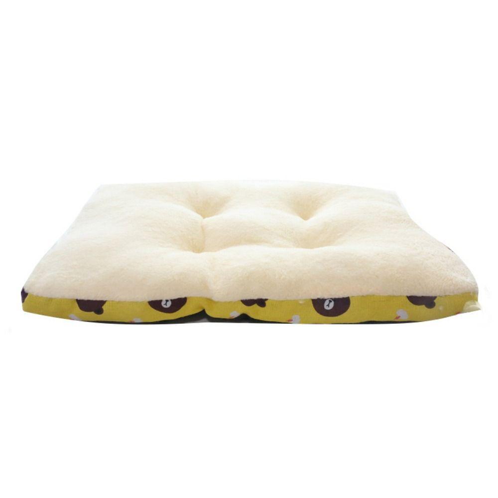 

Мультяшный узор Кошка Теплый коврик для пола Утолщенный коврик для сна собаки Коврик-подстилка для кошки Зима S жёлтый