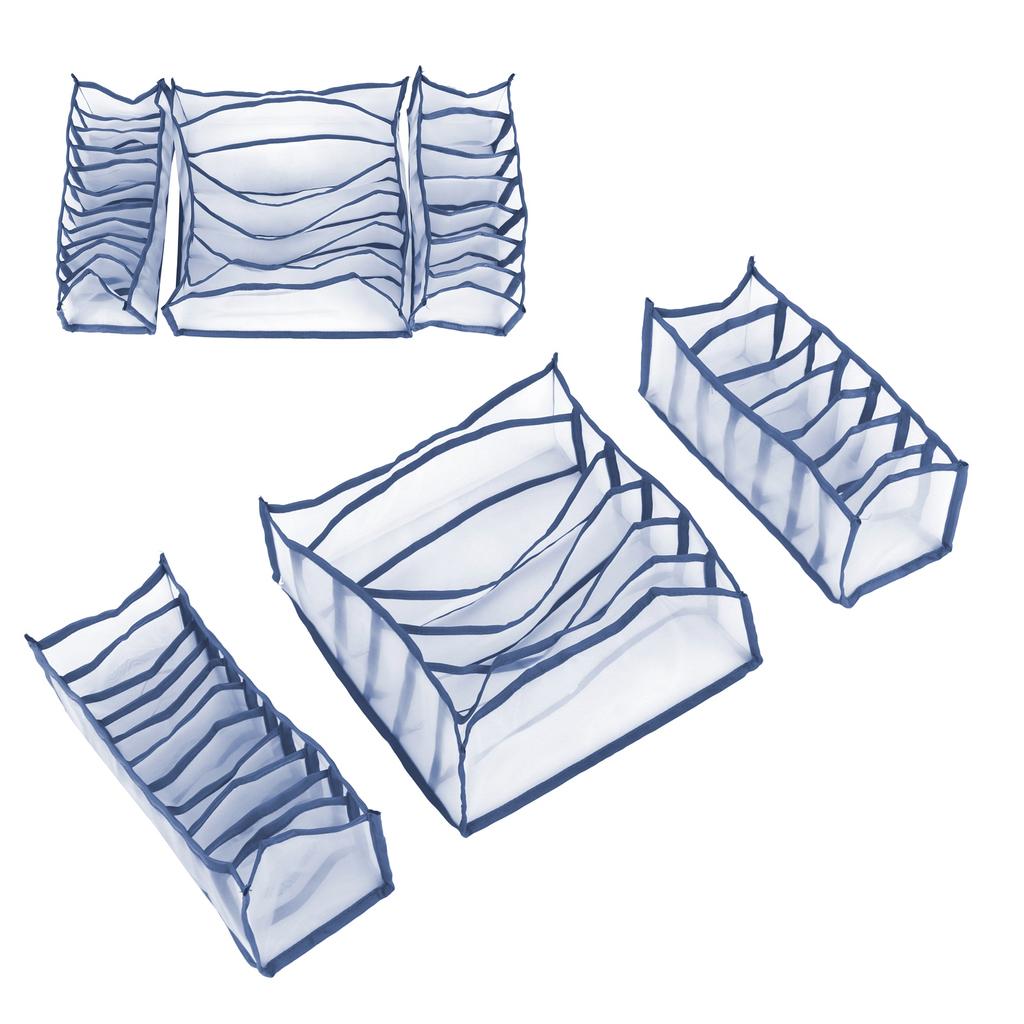 3PcsCelsiusSet Foldable Underwear Storage Box with Compartments Socks Bra Drawers Divider