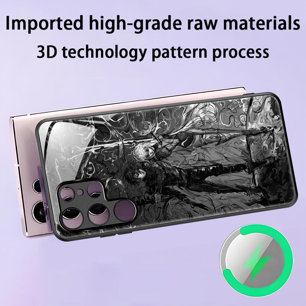 Cool Shadow slave  Phone Case For Samsung S25 S24 S23 S22 S21 S20 Plus Ultra Note20 Glass Magnetic Case