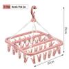 Windproof Folding Hanger with 32 Clips - Multifunctional Drying Rack for Socks and Clothes