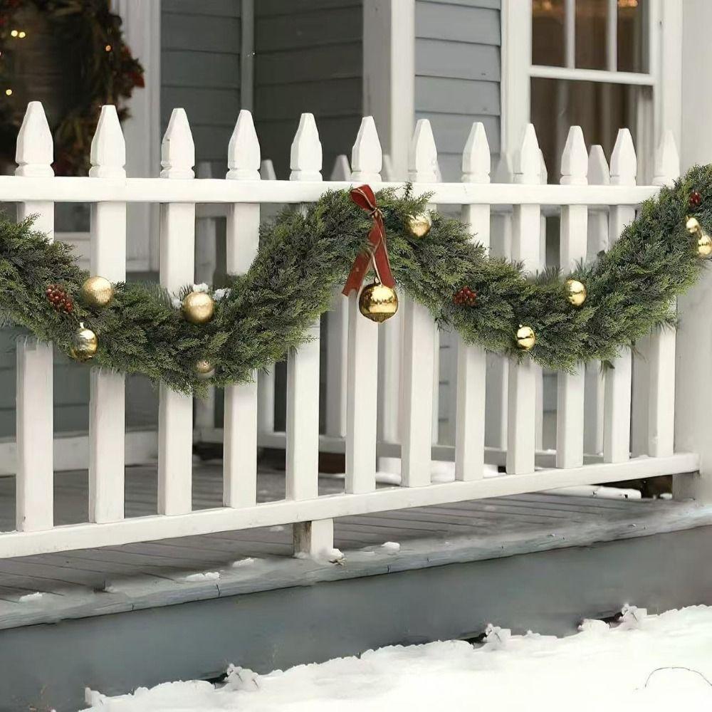 Green Artificial Norfolk Pine Garlands Wall Hanging Simulation Plant  Fireplace Decoration