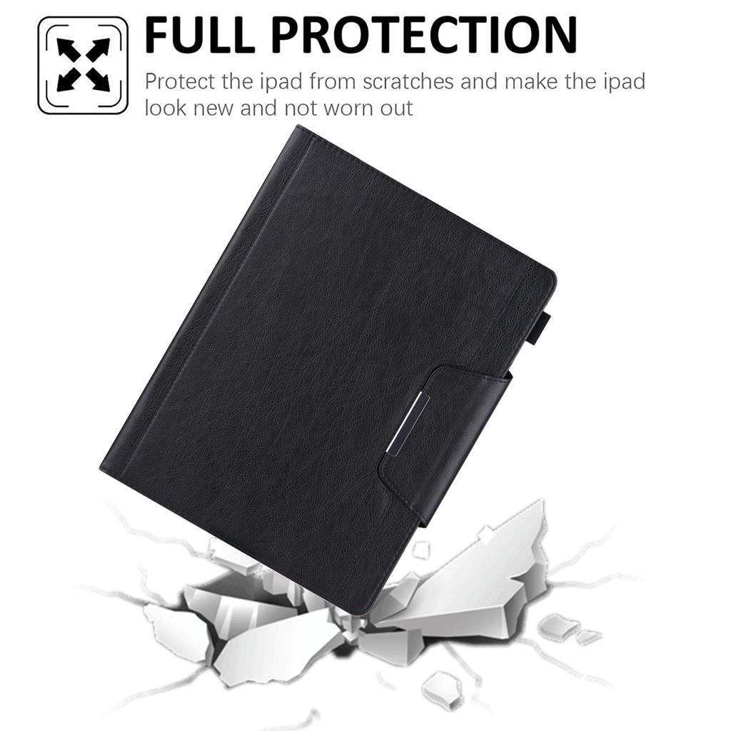 For iPad Pro 11 (2024) Case Adjustable Stand PU Leather Tablet Cover with Auto Wake/Sleep