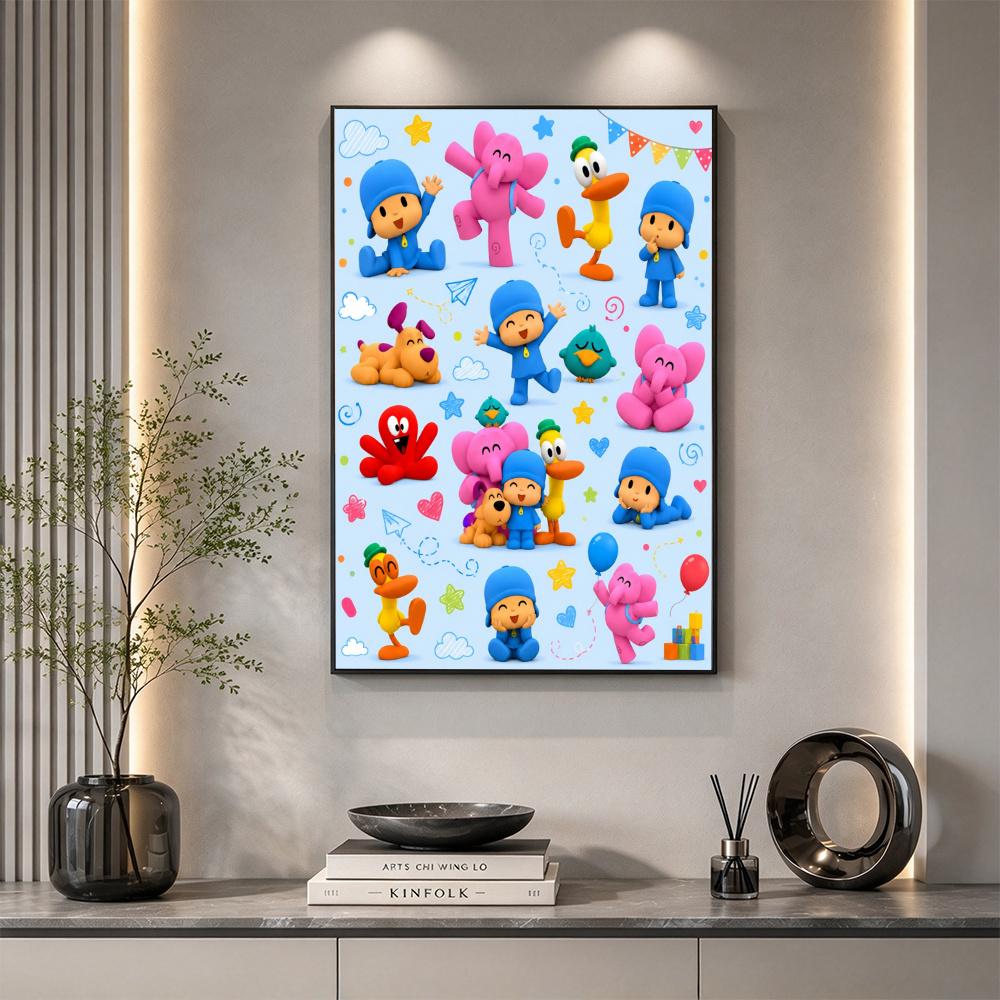 Pocoyo 5D Diy Diamond Painting Round Diamond Diy Frameless Holiday Artwork Suitable For Home Office Wall Decoration