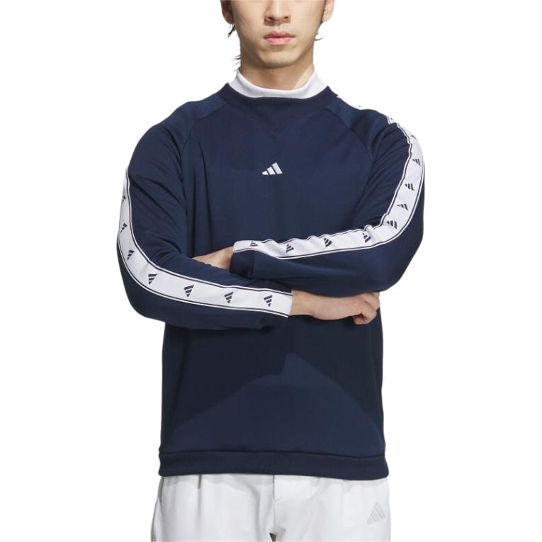 Adidas Logo Warm Crew Neck Pullover Sweatshirt Unisex sweatshirt Navy-Blue JE1441