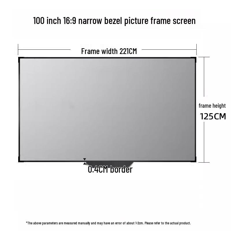 

Рама для домашнего проекционного экрана: Широкий угол обзора, устойчив к свету, доступен в размерах 100 и 120 дюймов