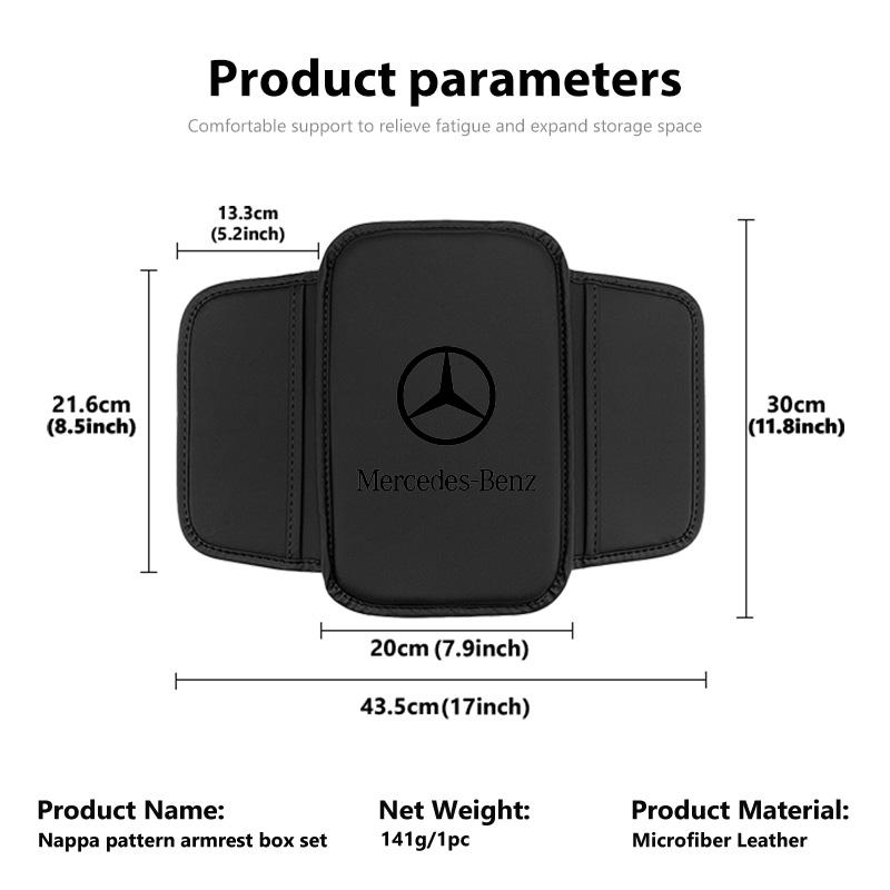 KMLB1 Car Arm Rest Cushion Anti Scratch Protection Cover Center Console Storage Pocket For Benz Exclusive AMG W124 W203 W204 SPRINTER