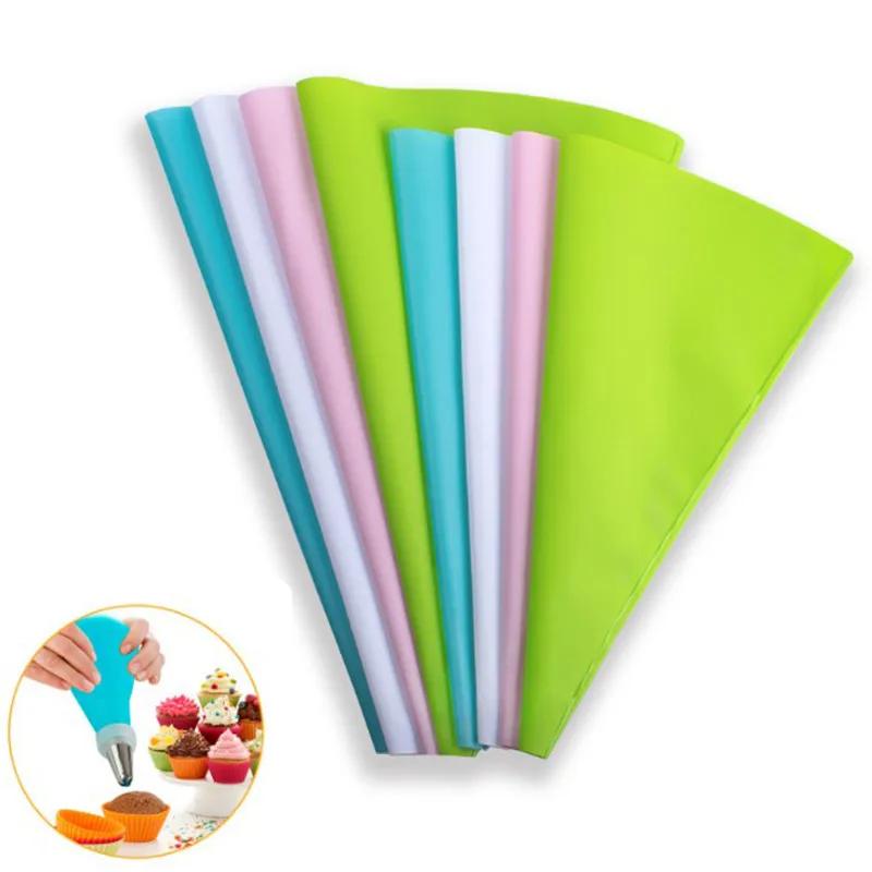 Confectionery Bag Silicone Icing Piping Cream Pastry Nozzle Bags DIY Reusable Cake Decorating Baking Tools for Russian Tips