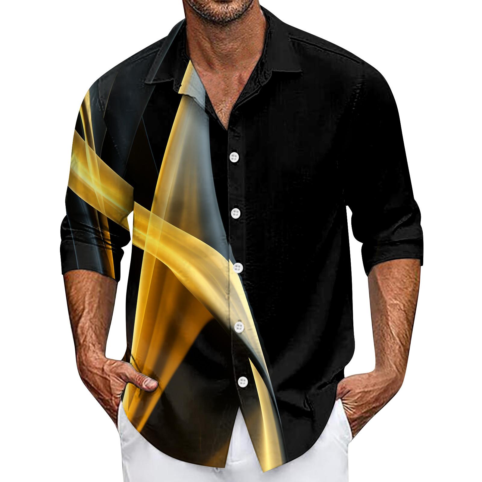 

Мужская летняя новая свободная рубашка с длинным рукавом с принтом, кардиган, пляжная рубашка XXL оранжевый