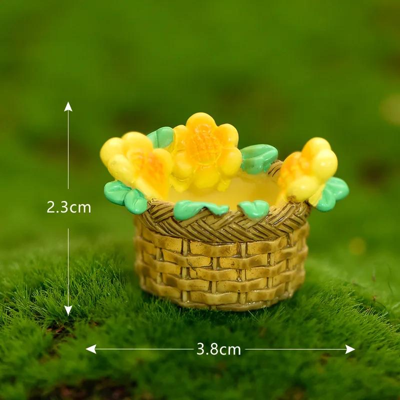 Sunflower Kitten Cute Cats Mini DIY Desktop Accessories Cartoon Small Animal Resin Crafts Succulent Bonsai Decoration 2025 New