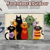 Cartoon Four Kittens Welcome Home Floor Mat Super Cute and Warm Cartoon Cat Floor Mat Suitable for Decorating Living Rooms And