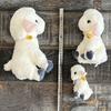 Cute Bell Decor Sheep Stuffed Ornament Long Ears Sitting Design 1Pcs Soft Fluffy Plush Pendant for Backpack Car Interior Decor