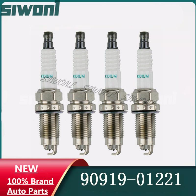 4pcs New Iridium Spark Plugs For Toyota Highlander Crown Vista RAV4 Noah 9091901221 SK20BGR11 90919 01221 90919-01221