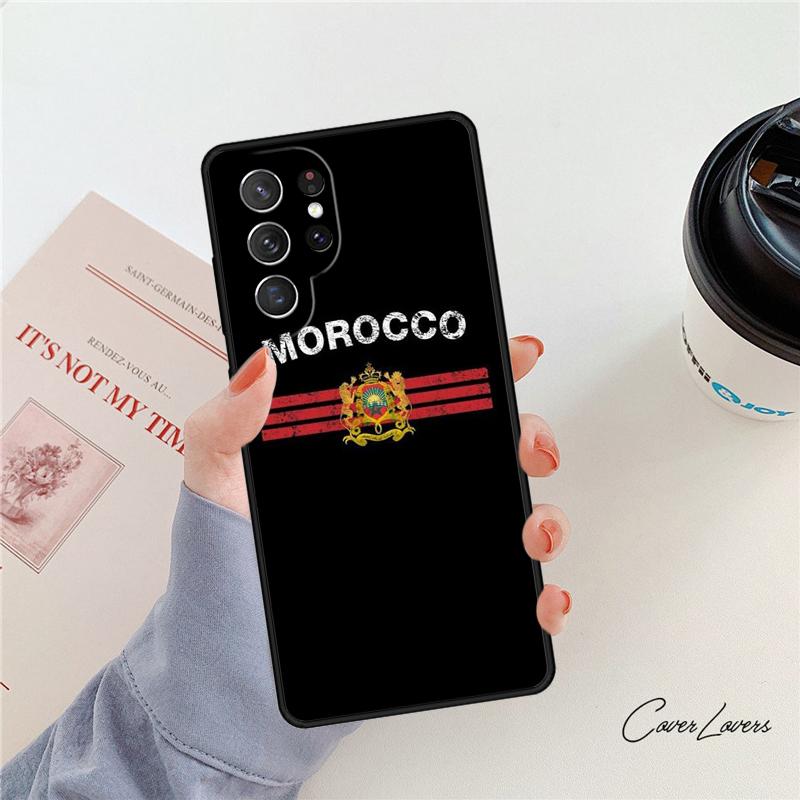 Morocco Flag Moroccan Unique phone case For Samsung Galaxy S24 S25 S23 S22 Ultra Note 10 20 Plus S20 S21 FE Cover