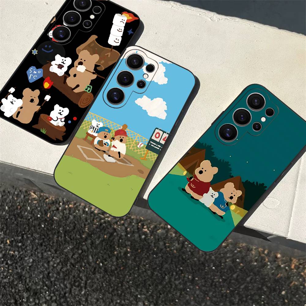 Cute Bear Quokkas Magsafe Phone Case For Samsung S 24 Fe 25 Ultra Plus 20 Lite 21 30 22 23 24 22 Ultra 5G Fundas