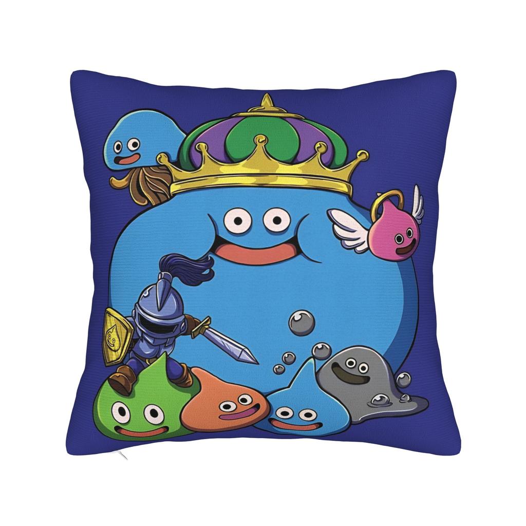 Anime D-Dragon q-Quest Slime Pillow Cover  Funny Pillow Case For Sofa Home Decor Comfy Cushion Cover Gift