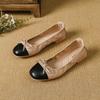 Fashion Classic Mixed Colors Flats Woman Spring Bowtie Ballet Shoes Traf Plaid Roll-Up Loafers Ladies Gold Ballerinas Office Dress Shoes