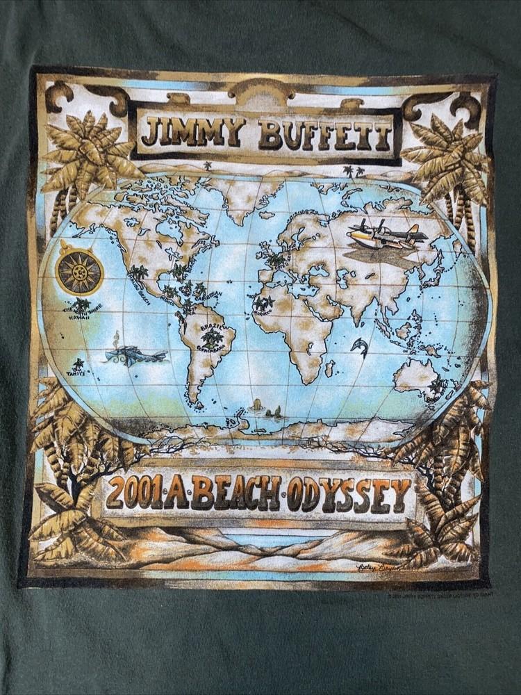

A Beach Odyssey Tour JIMMY BUFFETT TShirt Black Men S234XL Unisex T-Shirt XXL