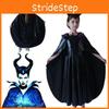Captivating Maleficent Sorceress Evil Queen Girls Fancy Dress Halloween Costume With Horned Headwear
