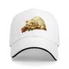 Cute Cat with Rose Embroidered Baseball Cap Classic Black Adjustable Hat for Unisex and Women Fashionable Streetwear Accessory