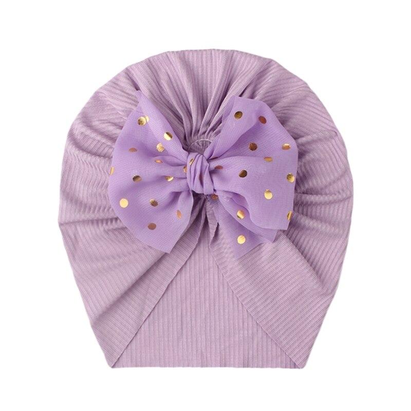 Newborn Infant Baby Turban Toddler Kids Boy Girl Cotton Blends Hat Lovely Soft Cute Bow Knot Beanies Baby Gifts