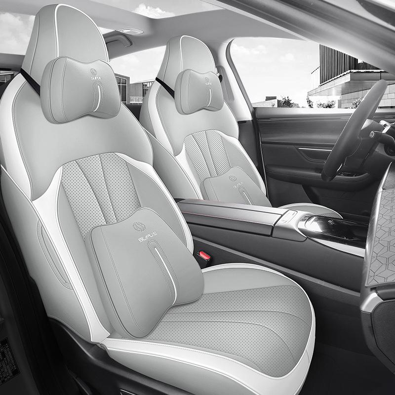 Xiaopeng P5 Universal Leather Car Seat Cushion - Full Wrap, All-Season