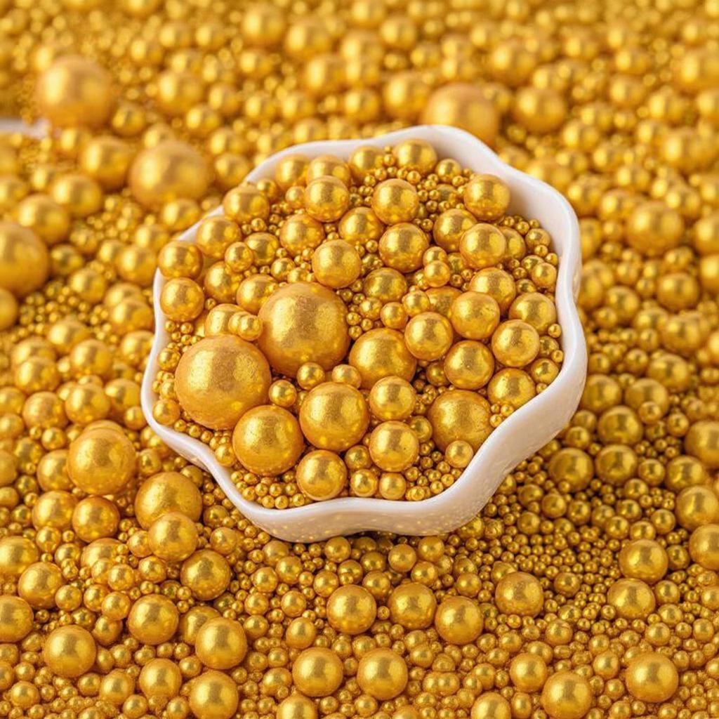 bead decorations, edible sweetener beads, cake decorating, mixed sizes 0.13kg