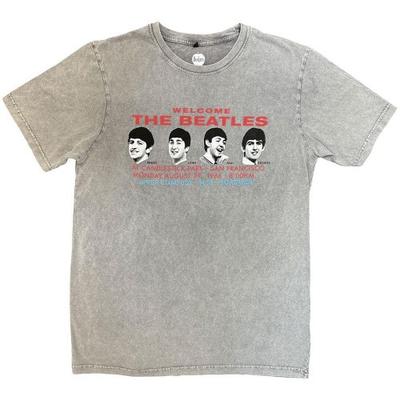 The Beatles Unisex Adult Candlestick Park Heads Stone Wash T-Shirt