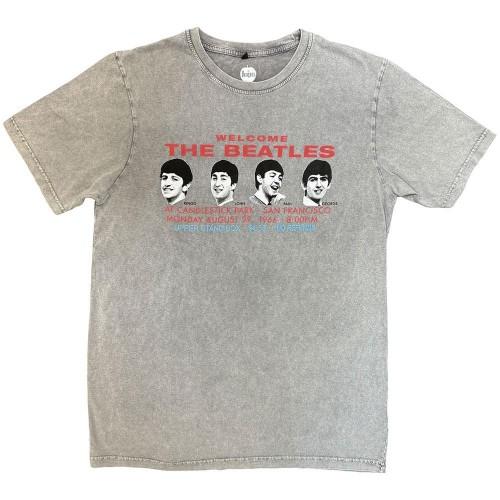 The Beatles Unisex Adult Candlestick Park Heads Stone Wash T-Shirt
