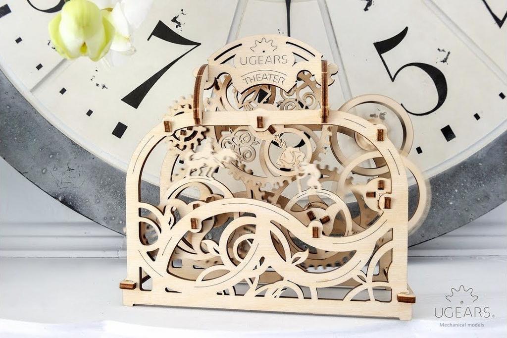 Ugears Theater Wooden Puzzle 70002, Crafts, Model Building, 3D Puzzle, No Glue or Tools Required, for Adults