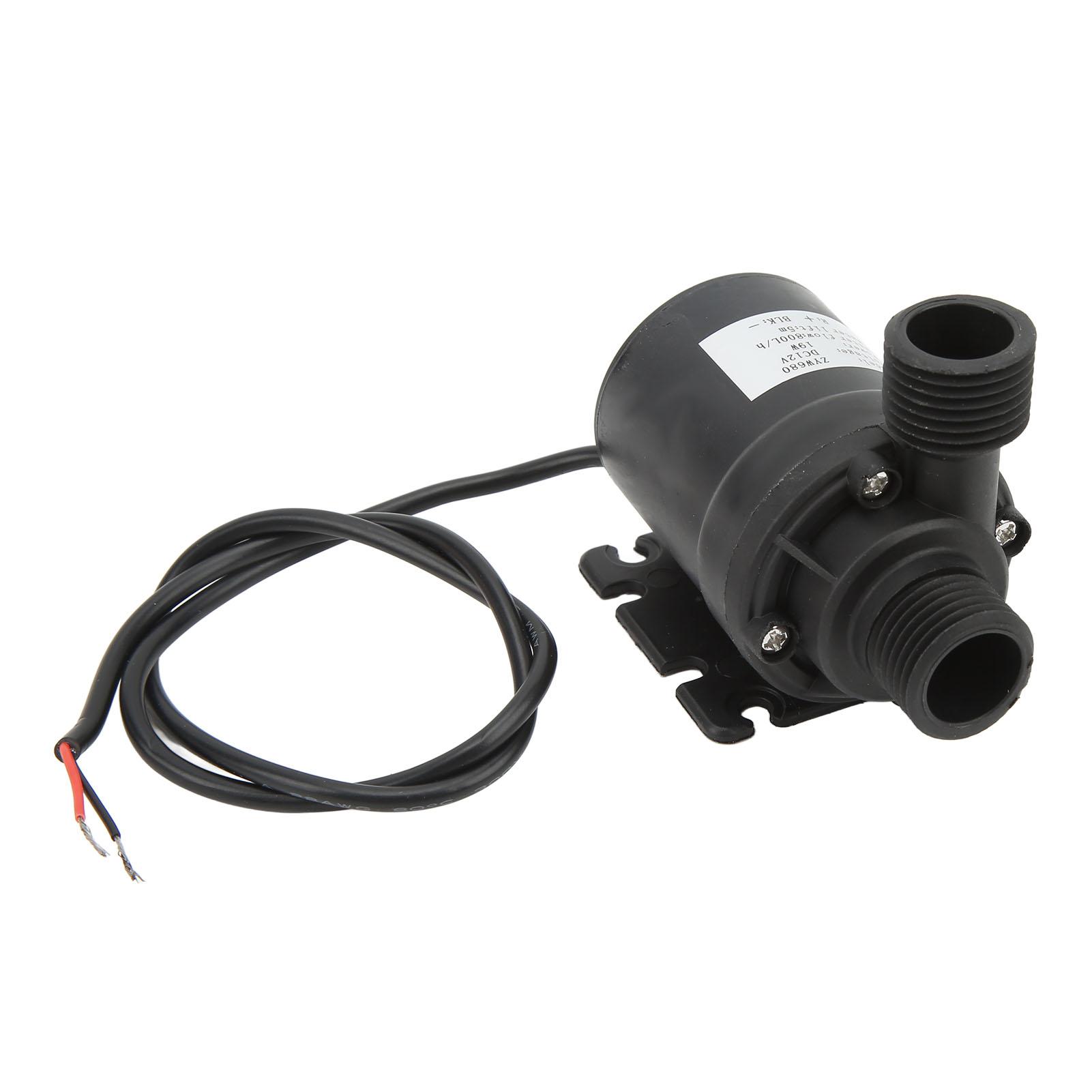 

Brushless Water Pump DC12V 16.4ft Lift Height I68 Waterproof Low Noise Submersible Pump for