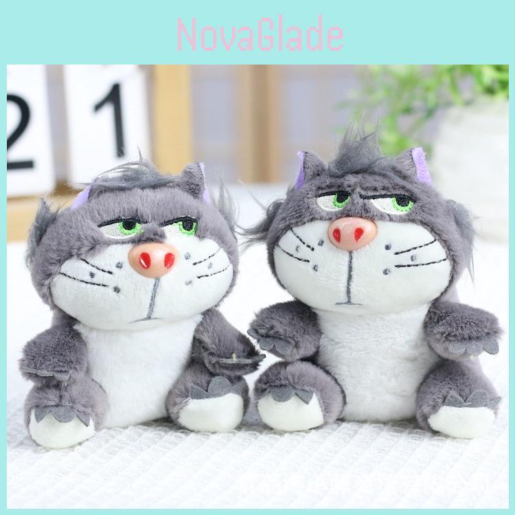 Adorable Lucifer Cat Plush Toy Keychain Cute Soft Figurine For Backpack Decoration