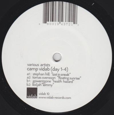 12inch Record VARIOUS - Camp Vidab (Day 1-4) VIDAB10 VIDAB 2009 Germany Dance & Electronica Used