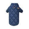 Pet Dog Denim Shirt Small and Medium-Sized Dogs Handsome Turn Collar with Traction String Clip Bear Butterfly Pattern Two Feet