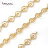 14K Gold Plated Brass Hollow Heart Shape Chain for DIY Handmade Jewelry Materials Neckalce Bracelet Jewelry Making Accessories