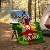 Customizable Teletubbies Throw Blanket – Personalized Name, All-Season Cozy Snug Blanket, Machine Washable, Personalized Blanket