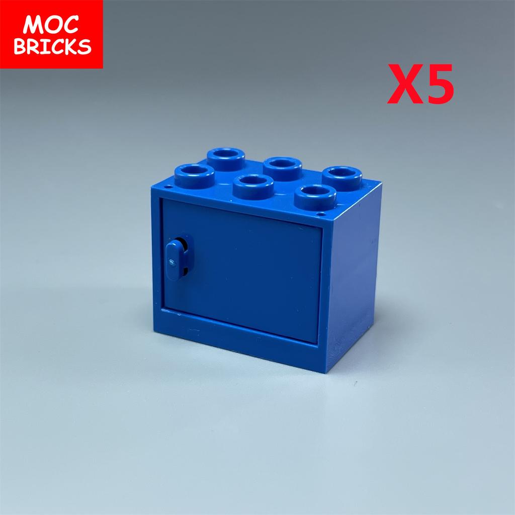 MOC Blocks Box Cupboard Container 2x3x2 Cabinets Assembles Particles 4532 4533 City House Construction Bricks Parts