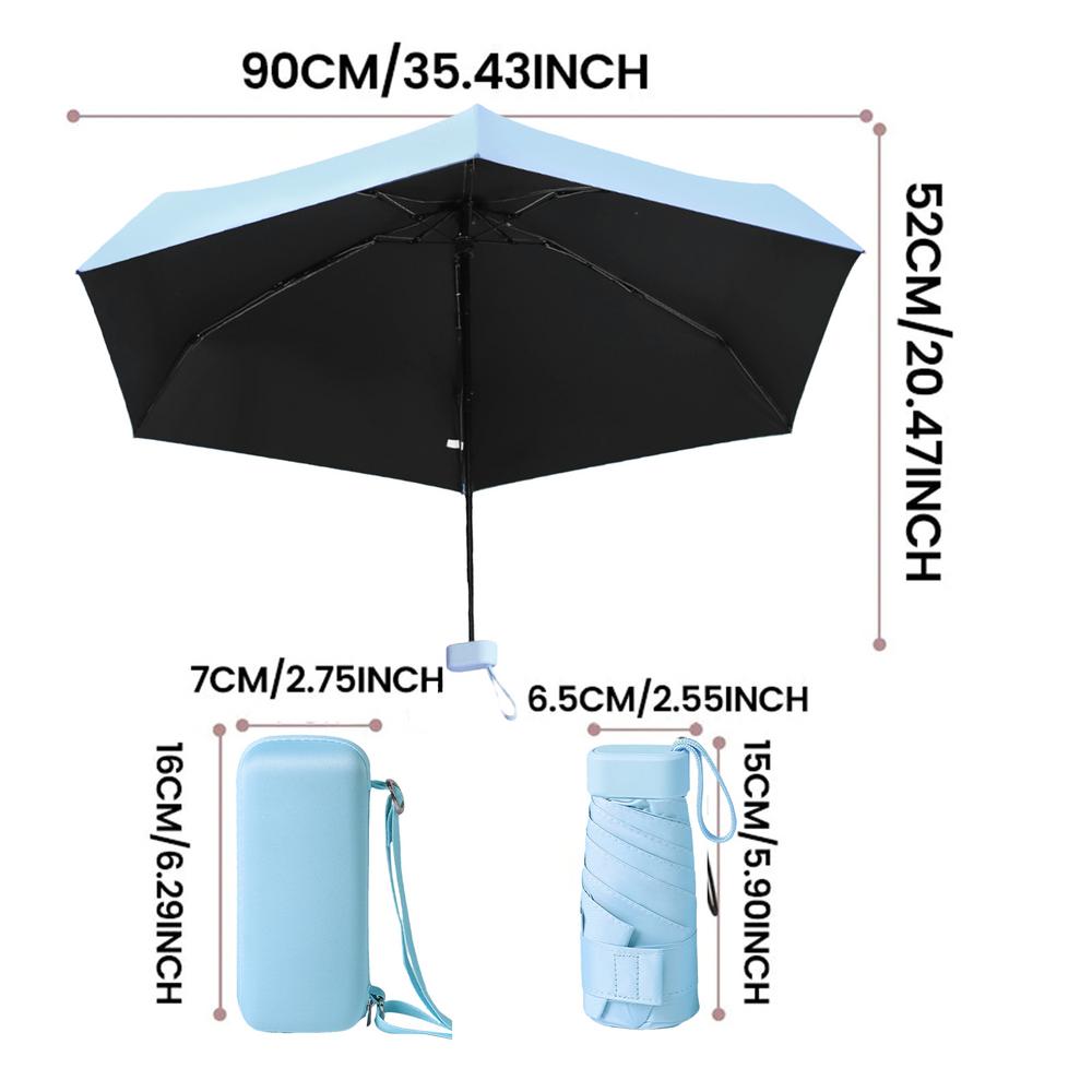 Sun Shade Umbrella Outdoor Portable Upf 50 Small Lightweight & Tiny Umbrella Mini Waterproof Umbrella Travel-Ready Open Diameter