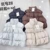 Cotton vest women's short thickened bread clothes, vest vest, puff year new fashion stand-up collar jacket