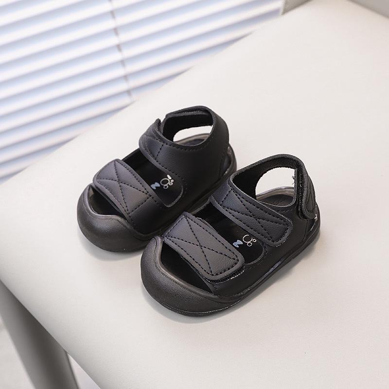 Summer Baby Closed-Toe Soft Sole Walking Sandals with Velcro for Toddlers - Boys & Girls.
