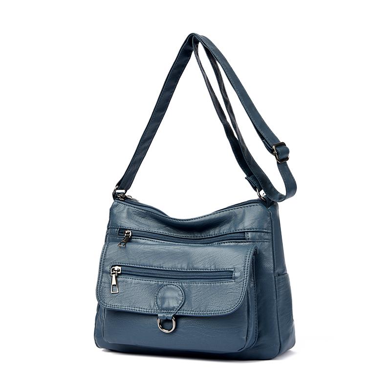 Large Capacity Retro Multi-layer Small Square Bag Women's Shoulder Crossbody Bag