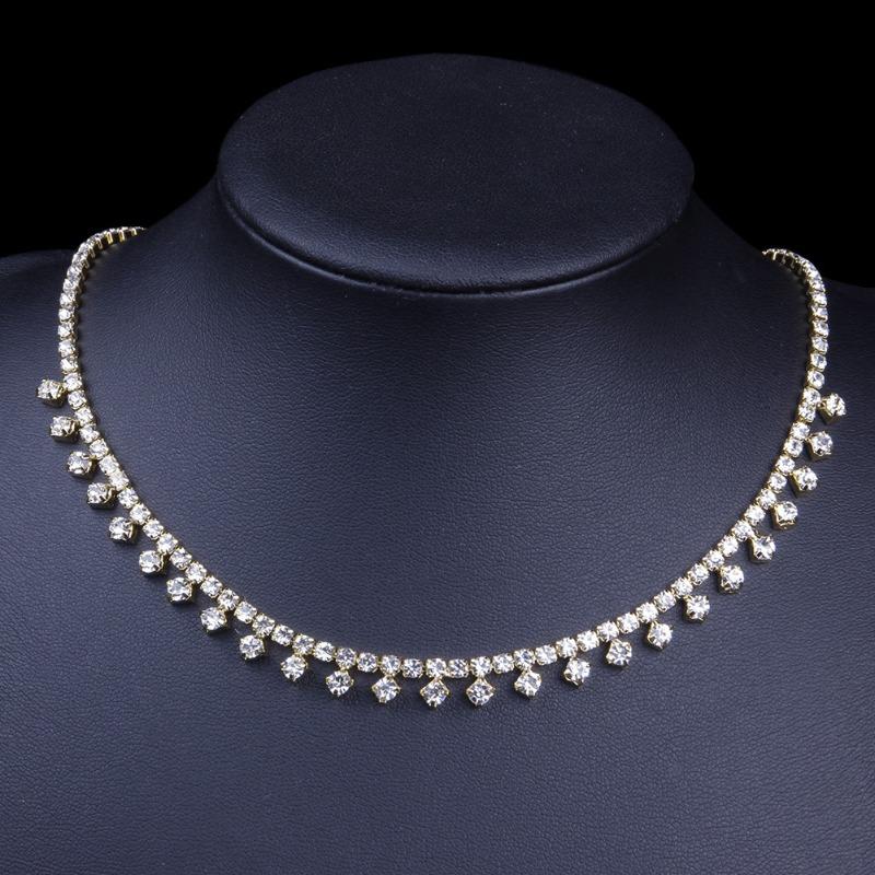Water Diamond Claw Chain Simple and Fashionable Single Item Neck Chain Temperament Collarbone Chain